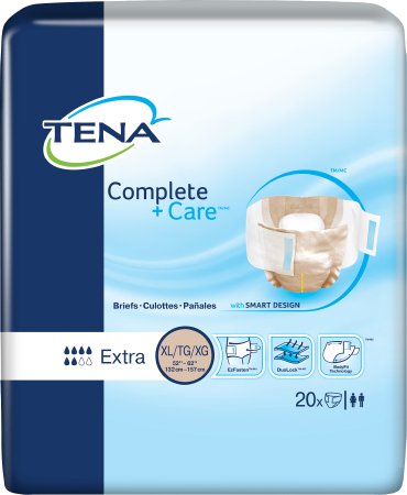 Essity HMS North America Inc TENA Complete + Care Adult Incontinent Brief Tab Closure X-Large Disposable Moderate Absorbency - 69980