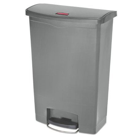 Rubbermaid Slim Jim - Trash Can 24 gal. Rectangular Gray Polyethylene Step On - RCP1883606