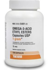 Teva Omega 3 Supplement Fish Oil 1 Gram Strength Tablet 120 per Bottle - 93540189