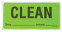Market Lab - Pre-Printed Label Advisory Label Fluorescent Green Paper CLEAN Date_____Initial_________ Black 1.8 X 4 Inch - 13436