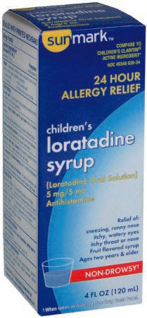 McKesson sunmark Allergy Relief 5 mg / 5 mL Liquid 4 oz. - 49348063634