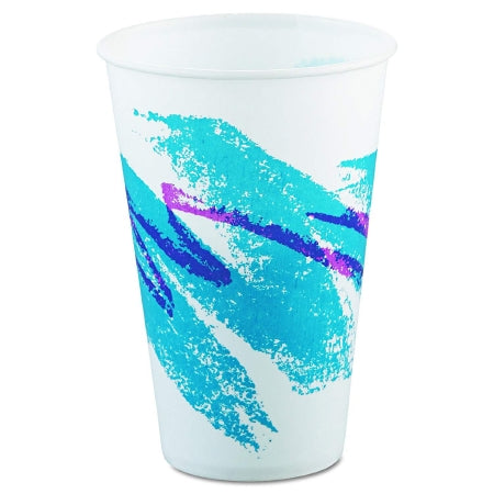 Solo Cup Solo Drinking Cup 12 oz. Jazz Print Wax Coated Paper Disposable - R12N-00055