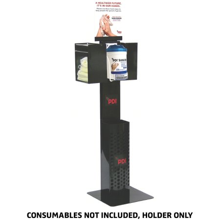 PDI - Dispenser Stand Black Manual Floor Stand - Professional Disposables - P013700