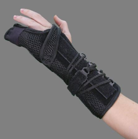 Deroyal Boxer Fracture Brace Warrior Aluminum / Fabric Right Hand Black One Size Fits Most - 5063-02