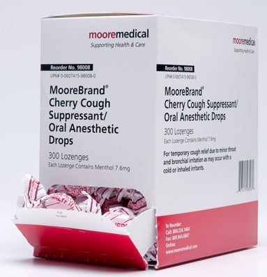 McKesson Brand - Cold and Cough Relief 7.6 mg Strength Lozenge 300 per Box - 98008