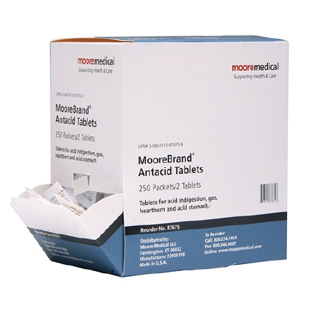 McKesson McKesson Antacid 420 mg Strength Tablet 250 Packets per Box, 2 Tablets per Packet - 87675