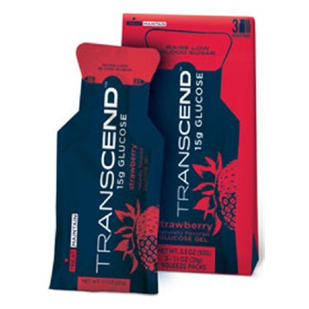 Life Nutrition LLC Transcend Glucose Supplement 3 per Pack Gel Strawberry Flavor - 6739
