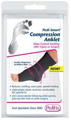 Pedi-Smart - Compression Sleeve Size 6 Black Ankle - 6021-#6