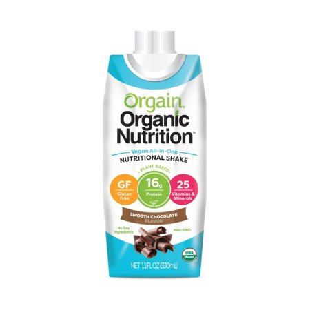Organic Nutrition Vegan - Oral Protein Supplement Smooth Chocolate Flavor Ready to Use 11 oz. Carton - 851770006750