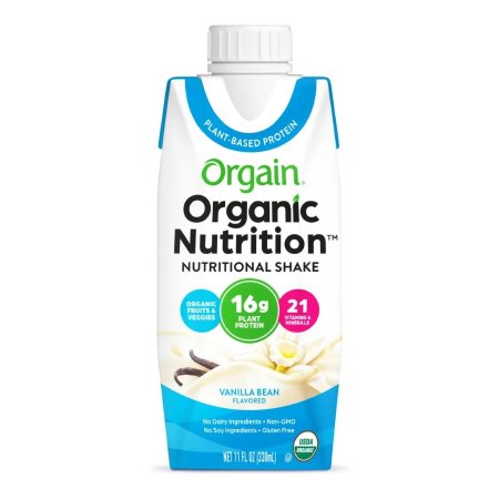 Organic Nutrition Vegan - Oral Protein Supplement Vanilla Bean Flavor Ready to Use 11 oz. Carton - 851770006743