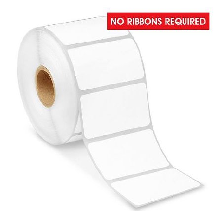 Uline - Blank Label Printer Label White Thermal 1-1/4 X 2-1/4 Inch - S-6801