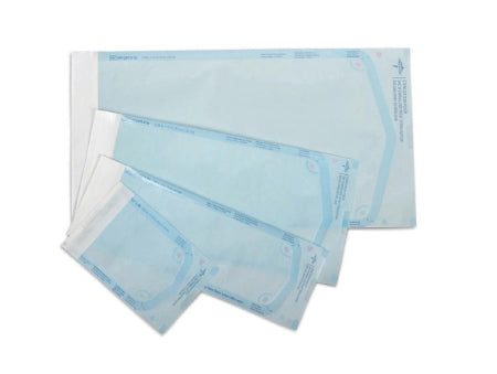 Medline - Sterilization Pouch Ethylene Oxide (EO) Gas / Steam 12 X 15 Inch Transparent Blue / White Self Seal - MPP100555GS
