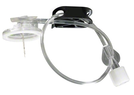 Surecan Safety II - Huber Needle Infusion Set 20 Gauge 3/5 Inch 8 Inch Tubing Caresite Needleless Port, Y-site Injection Port - 4447050-02