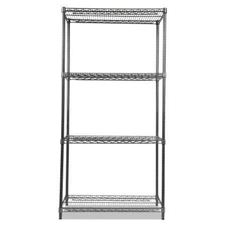Alera - Wire Shelving Kit 4 Shelves 18 X 36 X 72 Inch - ALESW503618BA