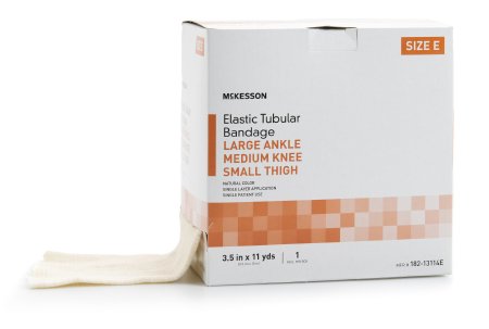 McKesson McKesson Spandagrip Tubular Support Bandage 3-1/2 Inch X 11 Yard Standard Compression Pull On Natural Size E NonSterile - 182-13114E