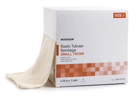 McKesson McKesson Spandagrip Tubular Support Bandage 6-3/4 Inch X 11 Yard Standard Compression Pull On Natural Size J NonSterile - 182-13117J