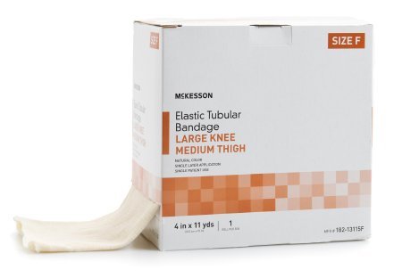 McKesson McKesson Spandagrip Tubular Support Bandage 4 Inch X 11 Yard Standard Compression Pull On Natural Size F NonSterile - 182-13115F