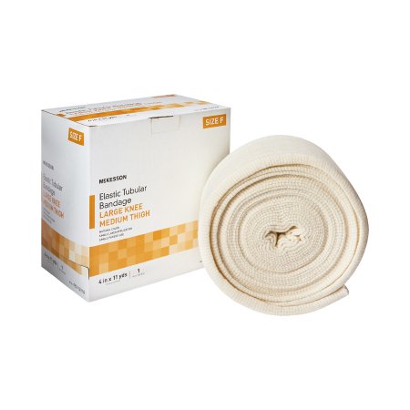 McKesson Spandagrip - Elastic Tubular Support Bandage 4 Inch X 11 Yard Large Knee / Medium thigh Standard Compression Pull On Natural Size F NonSterile - 182-13115F