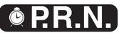 Health Care Logistics Pre-Printed Label Auxiliary Label PRN Black 3/8 X 1-5/8 Inch - 2117
