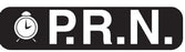 Health Care Logistics - Pre-Printed Label Auxiliary Label Black Paper PRN White Safety and Instructional 3/8 X 1-5/8 Inch - 2117
