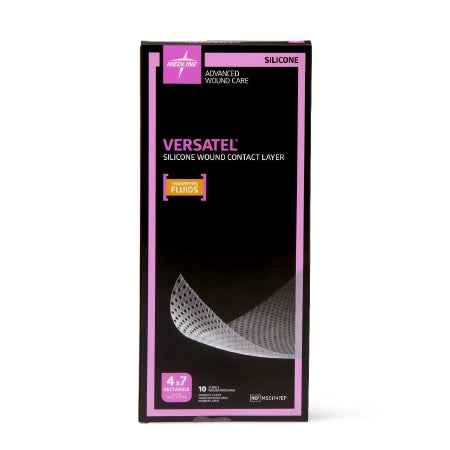 Versatel - Wound Contact Layer Dressing 4 X 7 Inch Silicone Rectangle Sterile - Medline - MSC1747EP