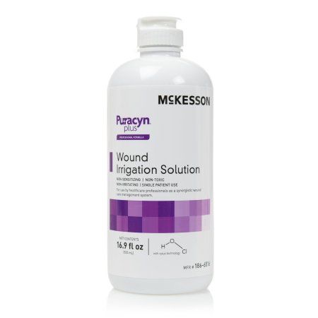 McKesson McKesson Puracyn Plus Professional Wound Irrigation Solution 16.9 oz. Flip Top Bottle NonSterile - 186-6516