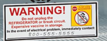 Health Care Logistics Pre-Printed Label Advisory Label Warning Do not Unplug White 4 X 10 Inch - 19894
