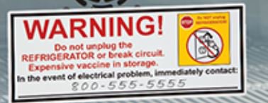 Health Care Logistics - Pre-Printed Label Advisory Label White Paper Warning Do not Unplug Red Caution 4 X 10 Inch - 19894