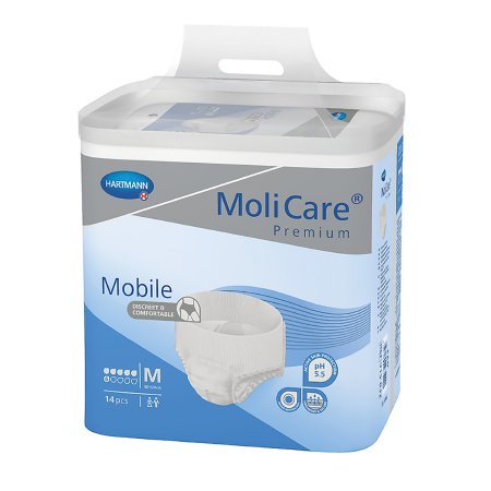 MoliCare Premium Mobile 6D - Unisex Adult Absorbent Underwear Pull On with Tear Away Seams Medium Disposable Moderate Absorbency - 915832