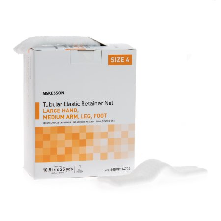 McKesson McKesson Tubular Bandage Large Hand, Medium Arm, Leg, Foot Elastic Net 10-1/2 Inch X 25 Yard (26.7 cm X 22.9 m) Size 4 - SVP114704