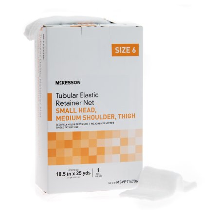 McKesson McKesson Tubular Bandage Small Head, Medium Shoulder, Thigh Elastic Net 18-1/2 Inch X 25 Yards (47 cm X 22.9 m) Size 6 - SVP114706