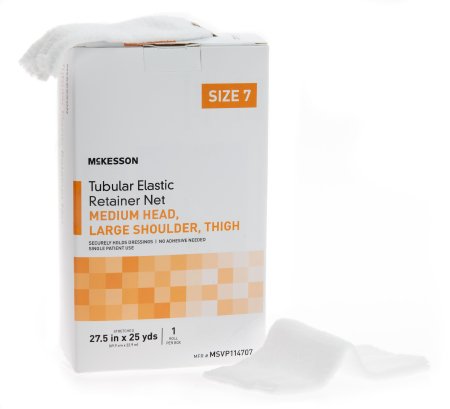 McKesson McKesson Tubular Bandage Medium Head, Large Shoulder, Thigh Elastic Net 27-1/2 Inch X 25 Yards (69.9 cm X 22.9 m) Size 7 - SVP114707