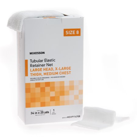 McKesson McKesson Tubular Bandage Large Head, X-Large Thigh, Medium Chest Elastic Net 34 Inch X 25 Yards (86.4 cm X 22.9 m) Size 8 - SVP114708
