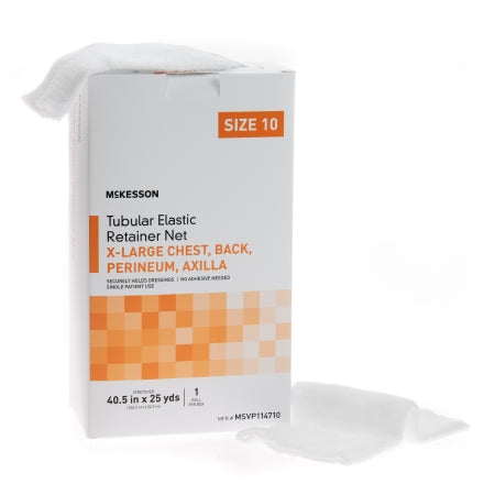 McKesson McKesson Tubular Bandage X-Large Chest, Back, Perineum, Axilla Elastic Net 40-1/2 Inch X 25 Yards (102.9 cm X 22.9 m) Size 10 - SVP114710