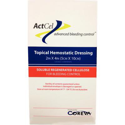 ActCel - Hemostatic Dressing 2 X 4 Inch Cellulose Sterile - HG020024