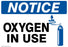 Medical Safety Systems - Door Sign Caution Oxygen In Use - 815-99577824