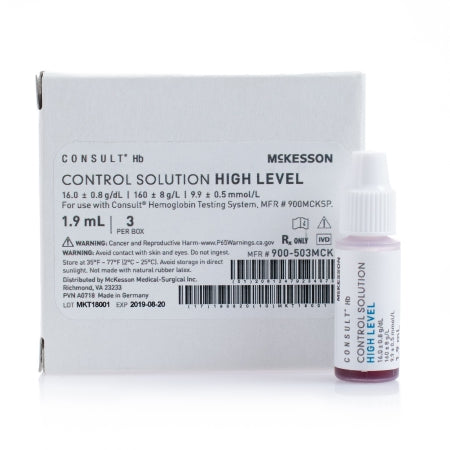 McKesson Consult Hb Control Hemoglobin High Level 3 X 1.9 mL - 900-503MCK