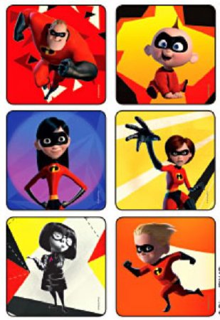 Kids Love Stickers - 75 per Unit The Incredibles Sticker - 1714