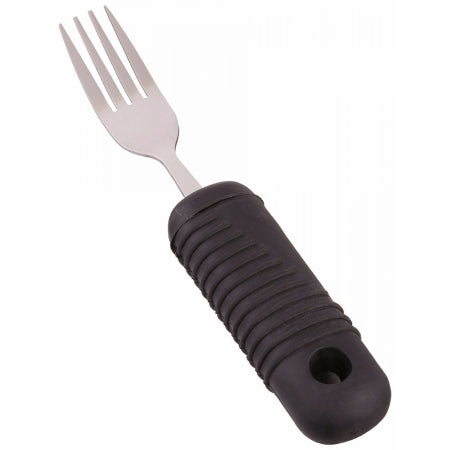Sure Grip - Fork Built Up Handle Silver / Black Stainless Steel / Rubber - Patterson Medical Supply - 'A703202