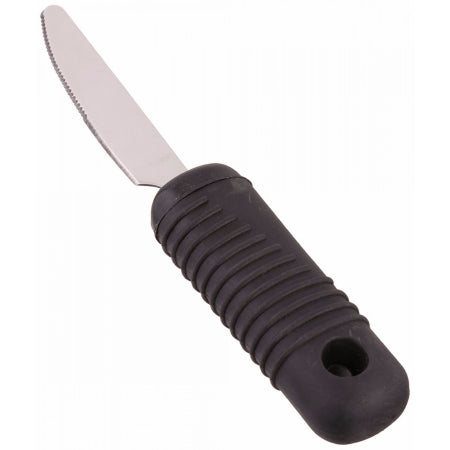 Sure Grip - Knife Built Up Handle Silver / Black Stainless Steel / Rubber - Patterson Medical Supply - 'A703203