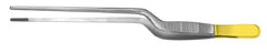 Padgett - Dressing Forceps Rees 6-1/4 Inch Length Surgical Grade Stainless Steel / Tungsten Carbide NonSterile NonLocking Bayonet Handle Straight Cross Serrated Tips - PM-3505