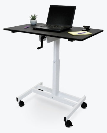 Luxor DESK, STANDUP CRANK SINGLE COLUMN 40" - STANDUP-SC40-WB