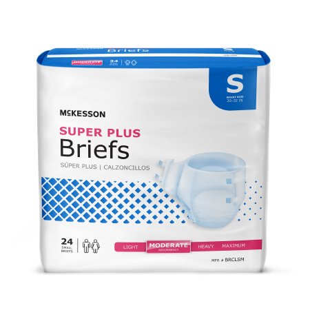 McKesson McKesson Super Plus Adult Incontinent Brief Tab Closure Small Disposable Moderate Absorbency - BRCLS