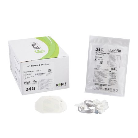 HIgH-Flo4 - Sub-Q Infusion Set 24 Gauge X 4 9 mm 24 Inch Tubing Without Port - RMS42409