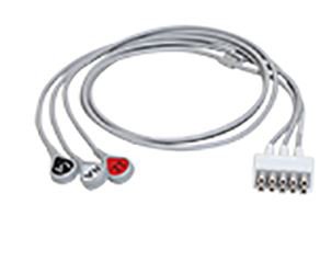 Ge Healthcare Ecg Leadwire Set 3 Lead, Snap, Aha, 74 Cm/ 29 In For Use With Ecg Monitors - 2106385-001