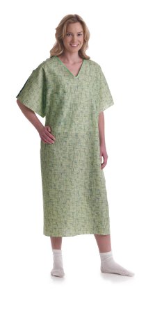 Medline - Patient Exam Gown One Size Fits Most Cascade Print Reusable - MDTPG3IABCAG