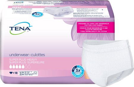 Essity HMS North America Inc TENA Women Super Plus Adult Absorbent Underwear Pull On Small / Medium Disposable Moderate Absorbency - 54285