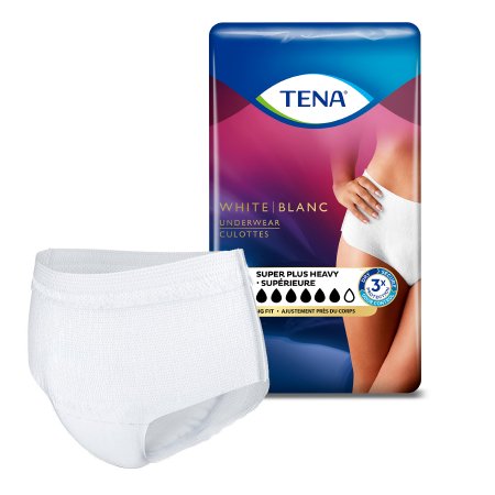 TENA Women Super Plus - Female Adult Absorbent Underwear Pull On with Tear Away Seams Small / Medium Disposable Heavy Absorbency - 54285
