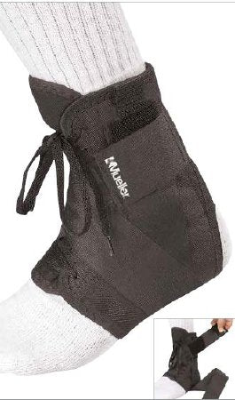 Mueller Sport Care - Ankle Brace with Straps Medium Lace-Up / Hook and Strap Closure Male 9 to 11 / Female 10 to 12 Left or Right Foot - 41772