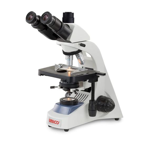 Unico Advanced Trinocular Microscope Mechanical Stage 4X/10X/40Xr/100Xr Obj Ea - IP733PL